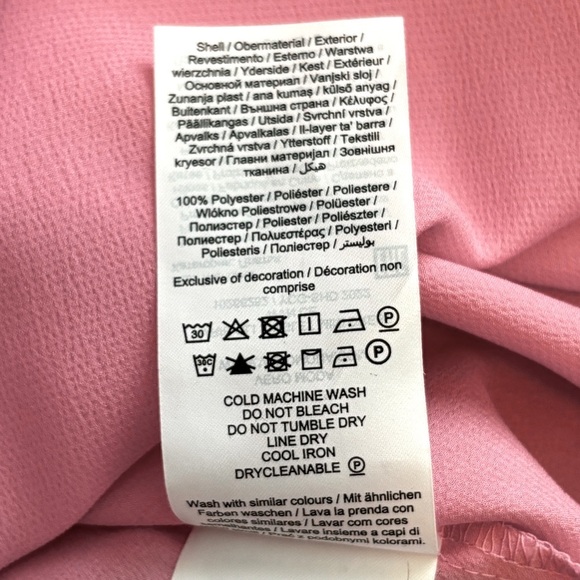 NWT VERO MODA Sz S Cowl Neck Mini Slip Dress In Prism Pink - Picture 12 of 15